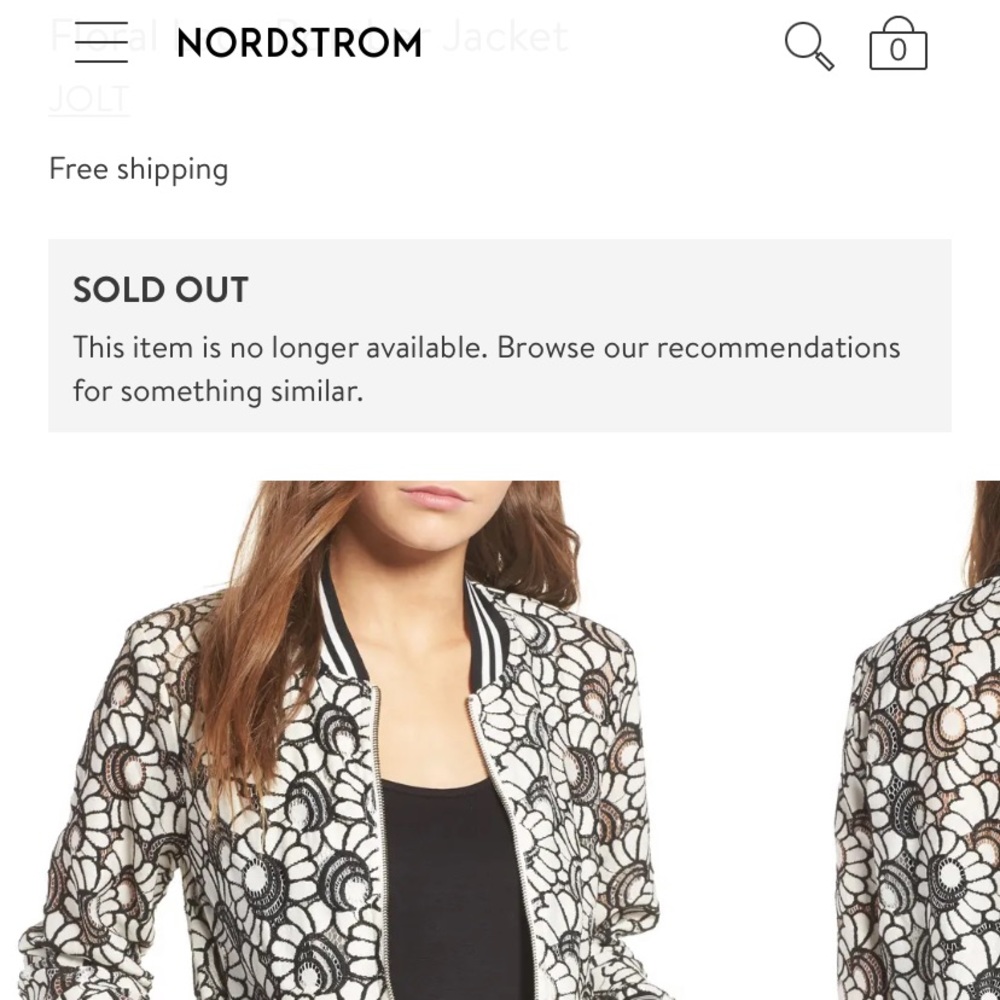 Lace Jolt bomber jacket